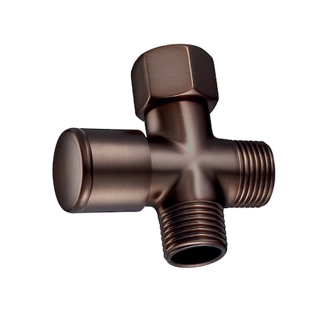 Westbrass 1/2" IPS 3-Way Shower Arm Diverter Valvefor Fixed and Handheld Showerheads, Oil Rubbed Bronze D348-12